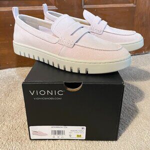 Vionic Women's Uptown Loafer - Size 9 Med in Peony Suede (Pink) NWT